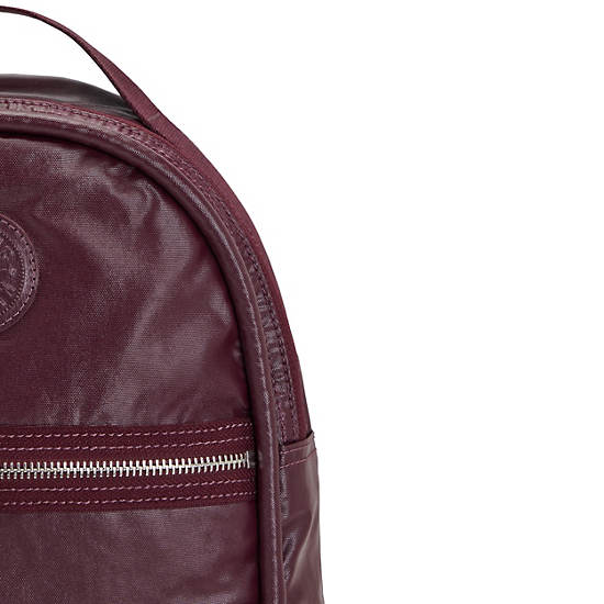 Sacs À Dos Kipling Kae Classiche Metallic Bordeaux | FR 1629UZ